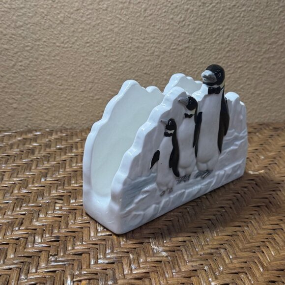 Vintage Otagiri Penguin Themed Ceramic Napkin Holder - Picture 8 of 8